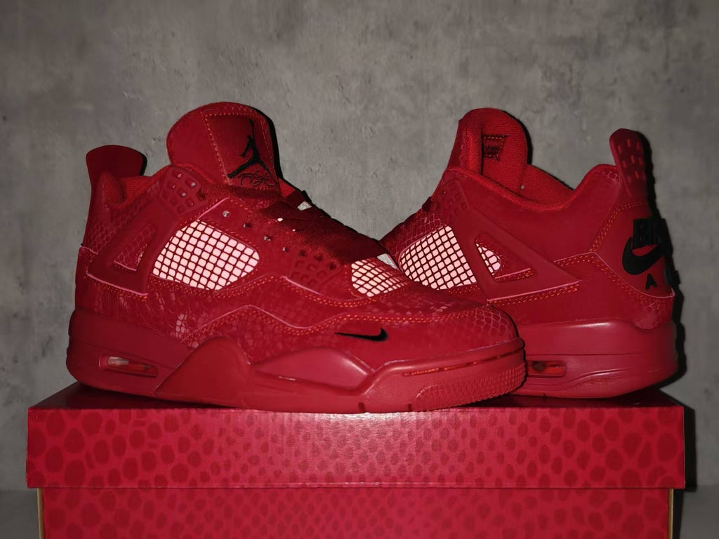 Nigel Sylvester x Air Jordan 4 'Red Mamba' - Red / Black
