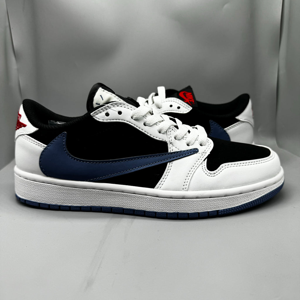 Travis Scott x Air Jordan 1 Retro Low OG SP 'Lightning' - White / Black / Blue