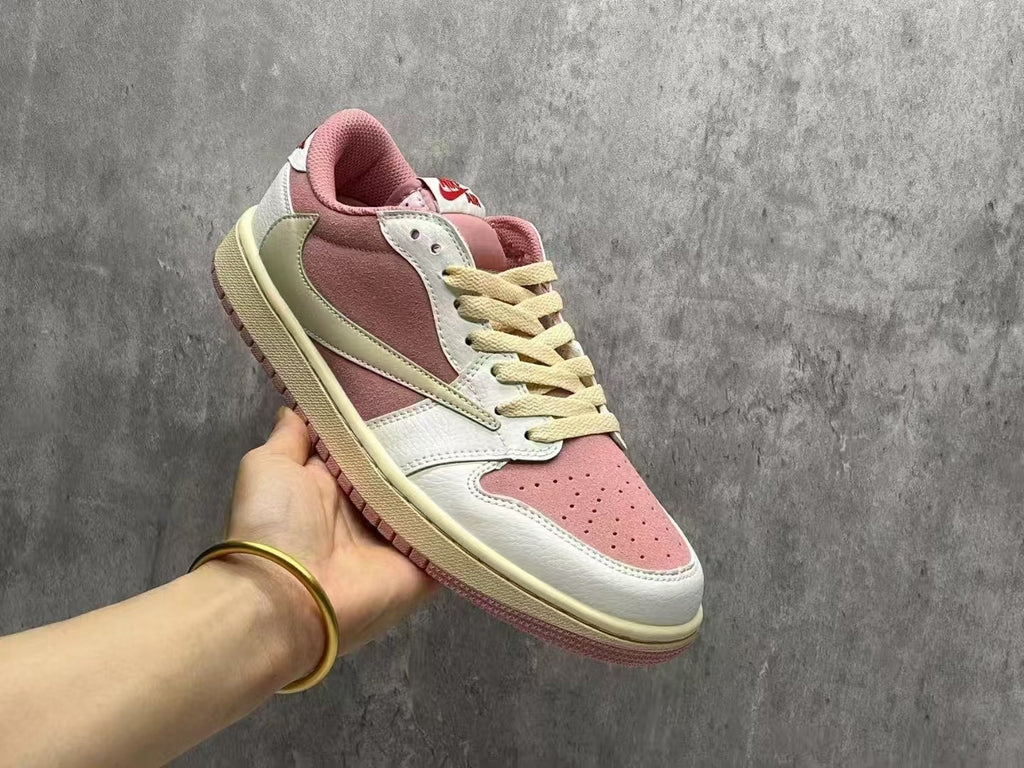 Travis Scott x Air Jordan 1 Low OG SP 'Macho Pink' - Reverse Swoosh