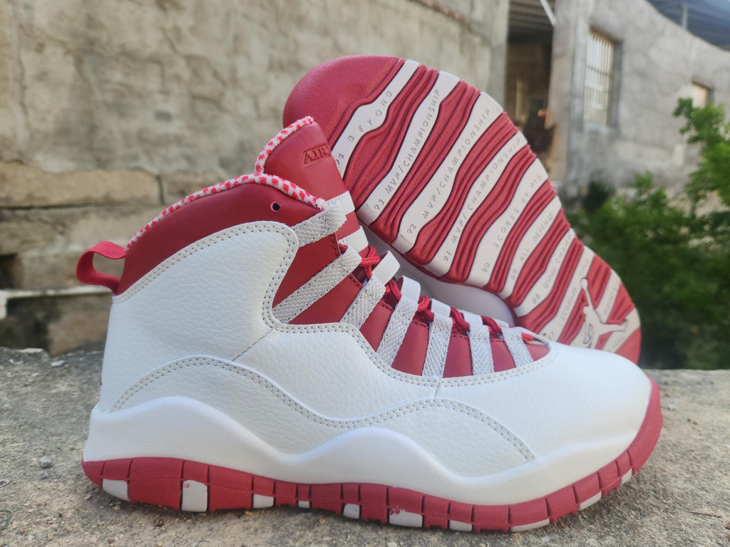 Air Jordan 10 - White / Grey / Red Sneakers