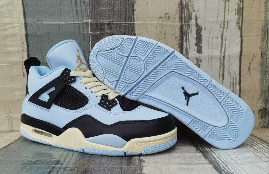 Air Jordan 4 - Light Blue / Black Men's Shoes