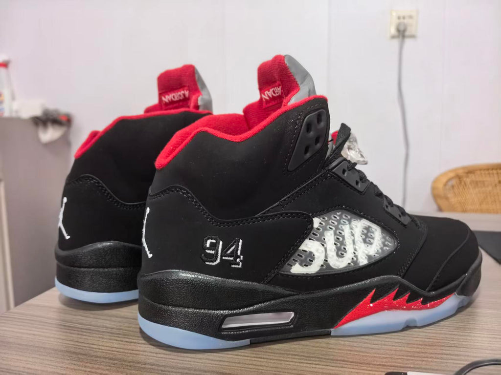 Air Jordan 5 - Black / Red Collaboration