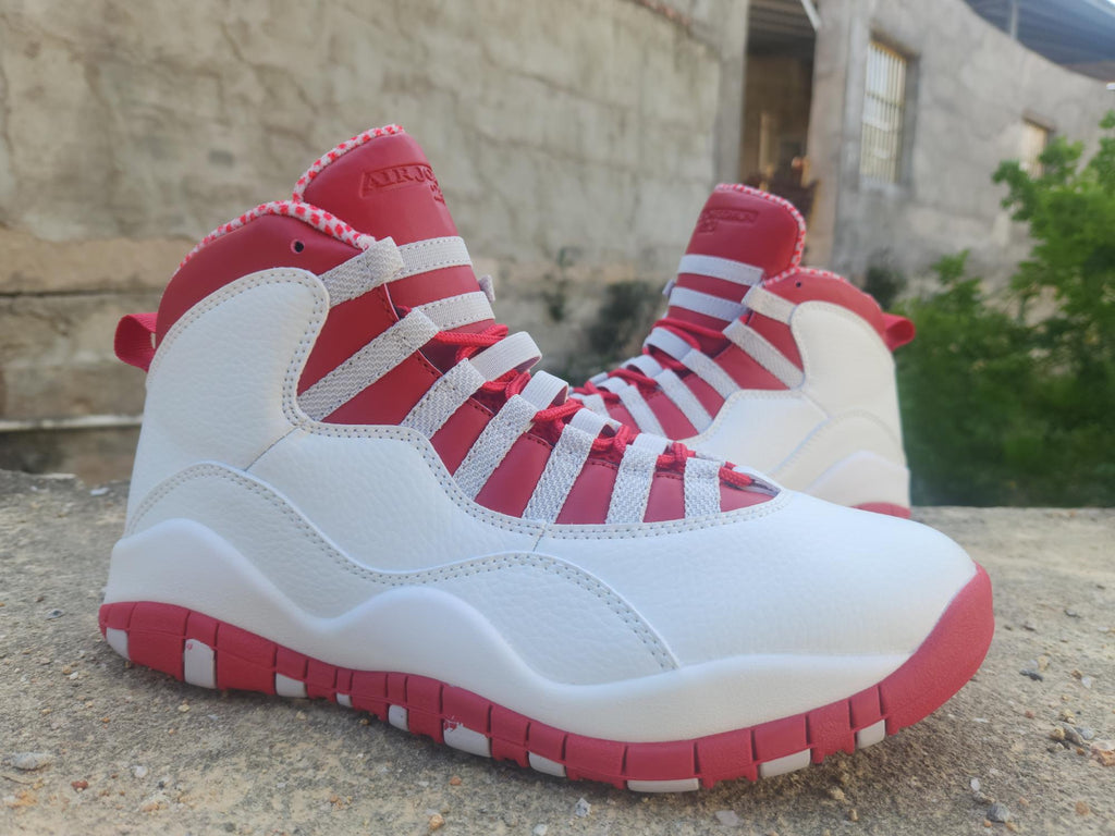 Air Jordan 10 - White / Grey / Red Sneakers