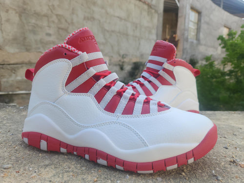Air Jordan 10 - White / Grey / Red Sneakers