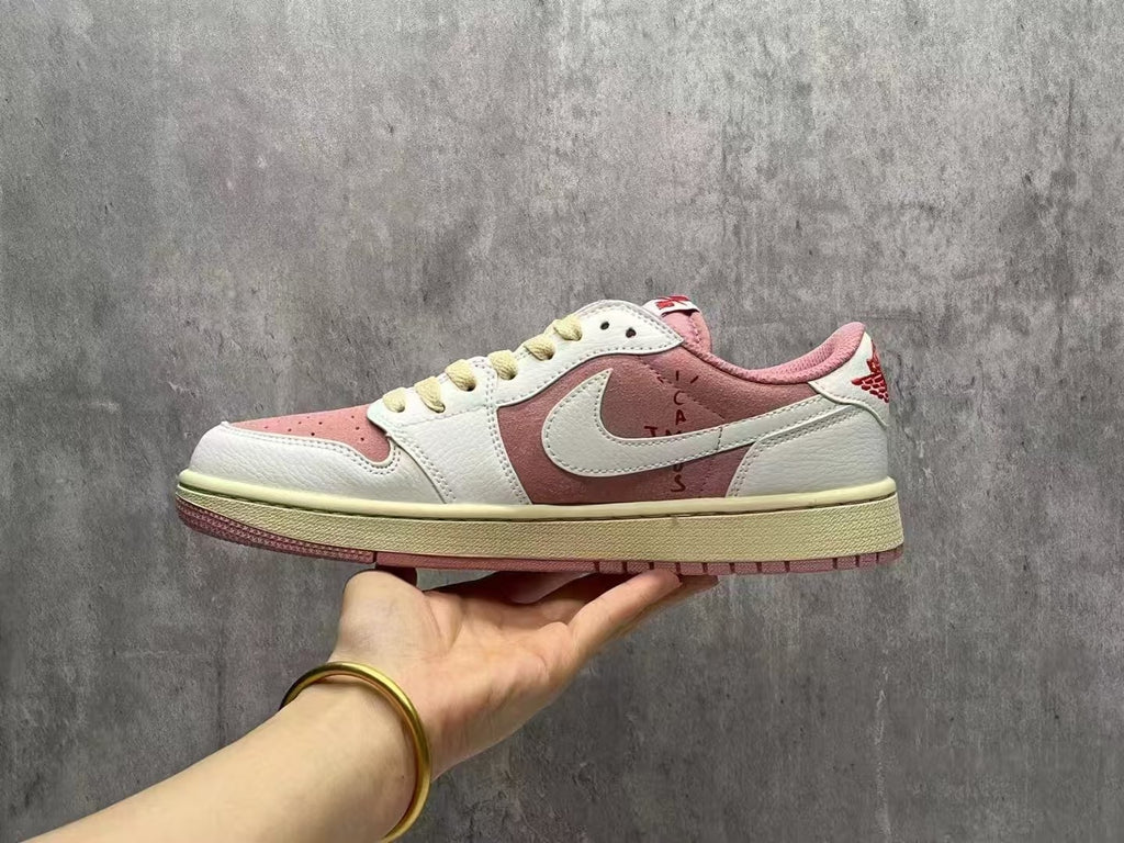 Travis Scott x Air Jordan 1 Low OG SP 'Macho Pink' - Reverse Swoosh