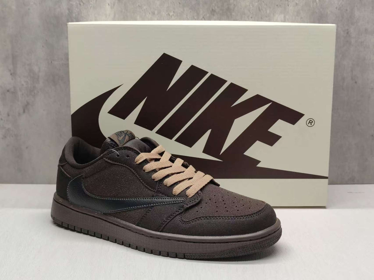 Travis Scott x Air Jordan 1 Low OG SP 'Reverse Swoosh 9.0' - Dark Brown