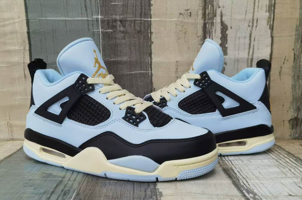 Air Jordan 4 - Light Blue / Black Men's Shoes