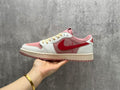 Travis Scott x Air Jordan 1 Retro Low OG SP 'Shy Pink' - Muslin / Sail / University Red