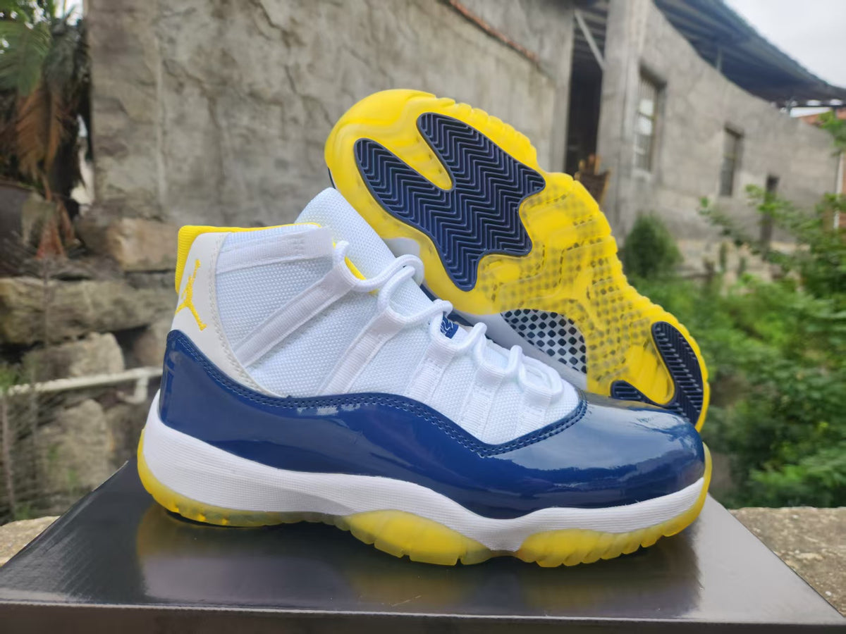 Air Jordan 11 - White / Blue / Yellow