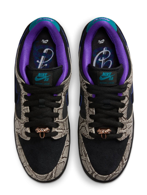 Nike SB Dunk Low Dashawn Jordan 'Snakeskin' – Black / Fierce Purple