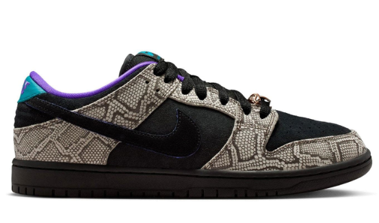 Nike SB Dunk Low Dashawn Jordan 'Snakeskin' – Black / Fierce Purple