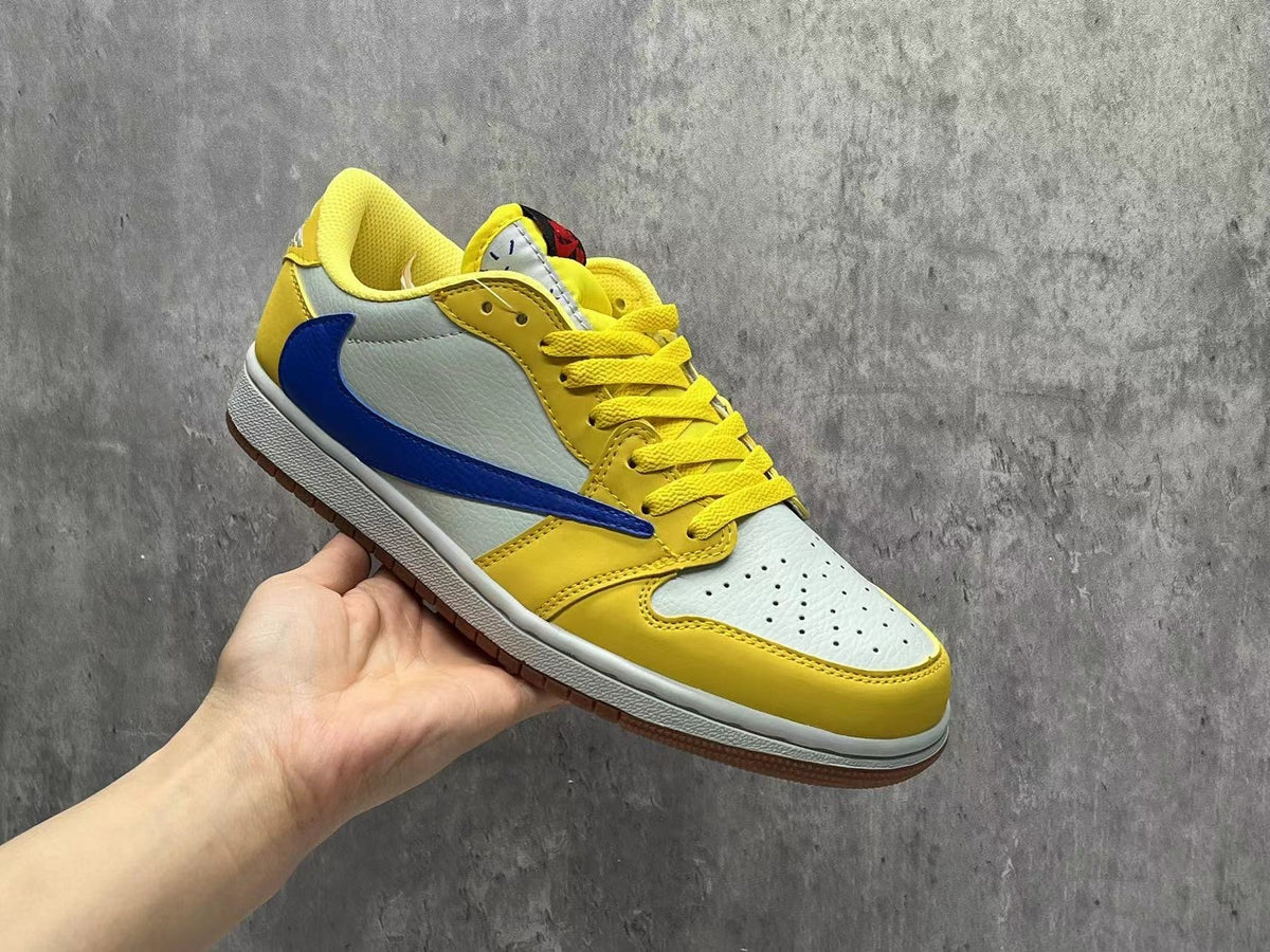 Travis Scott x Air Jordan 1 Low OG SP 'Reverse Swoosh 8.0' - White / Yellow